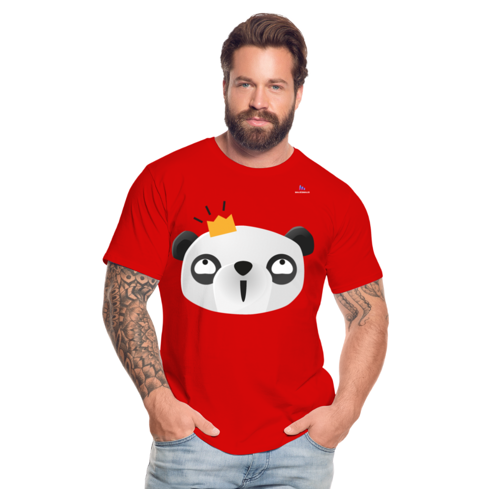 Camiseta orgánica premium"Panda emoji" - red