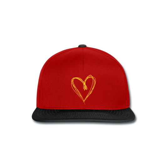 Gorra Snapback"Heart" - red/black