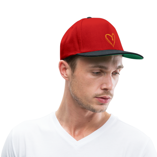 Gorra Snapback"Heart" - red/black