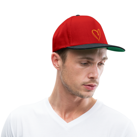 Gorra Snapback"Heart" - red/black