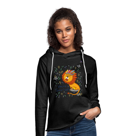 Sudadera ligera unisex con capucha"You're Great" - charcoal grey