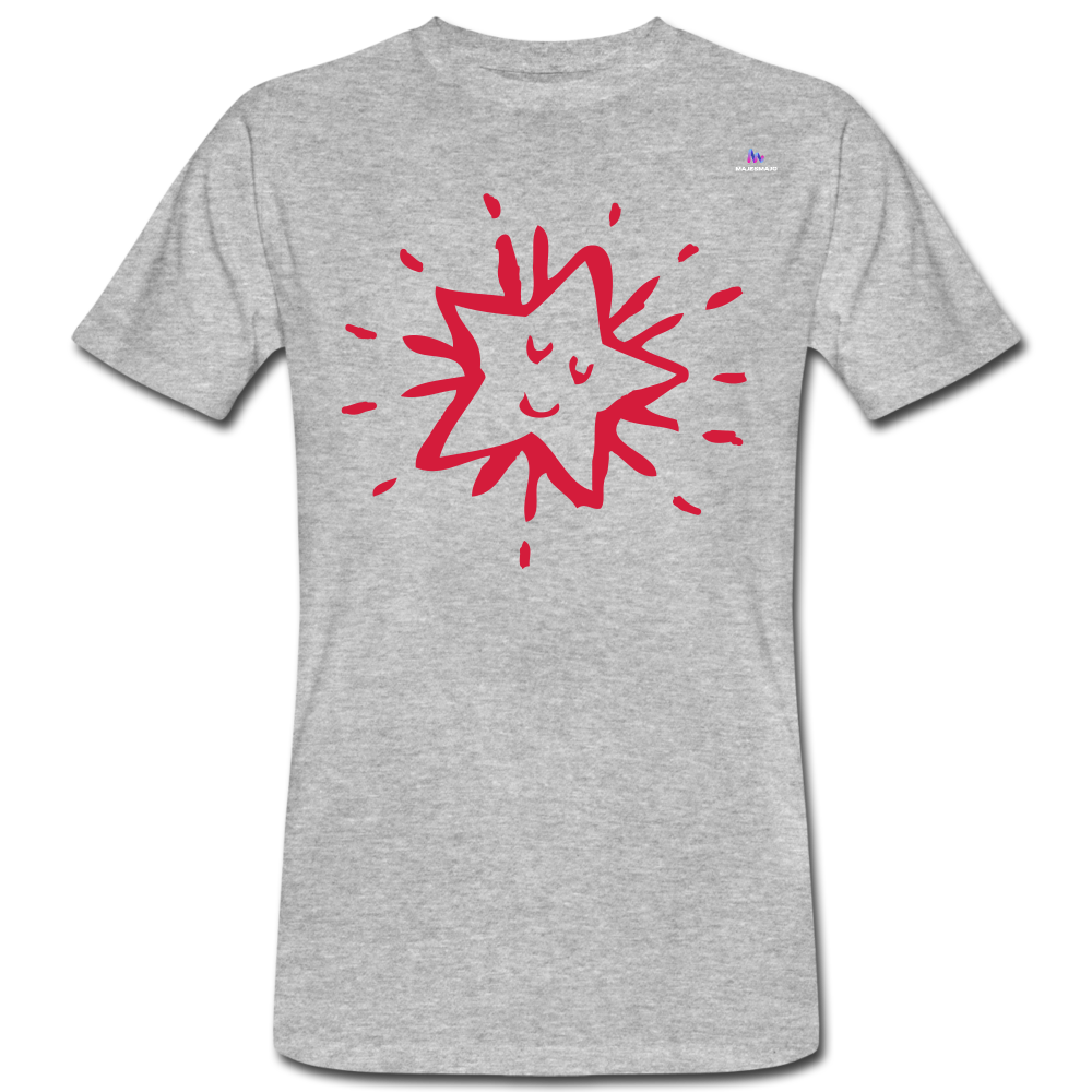 Camiseta ecológica"Star freexmas" - heather grey