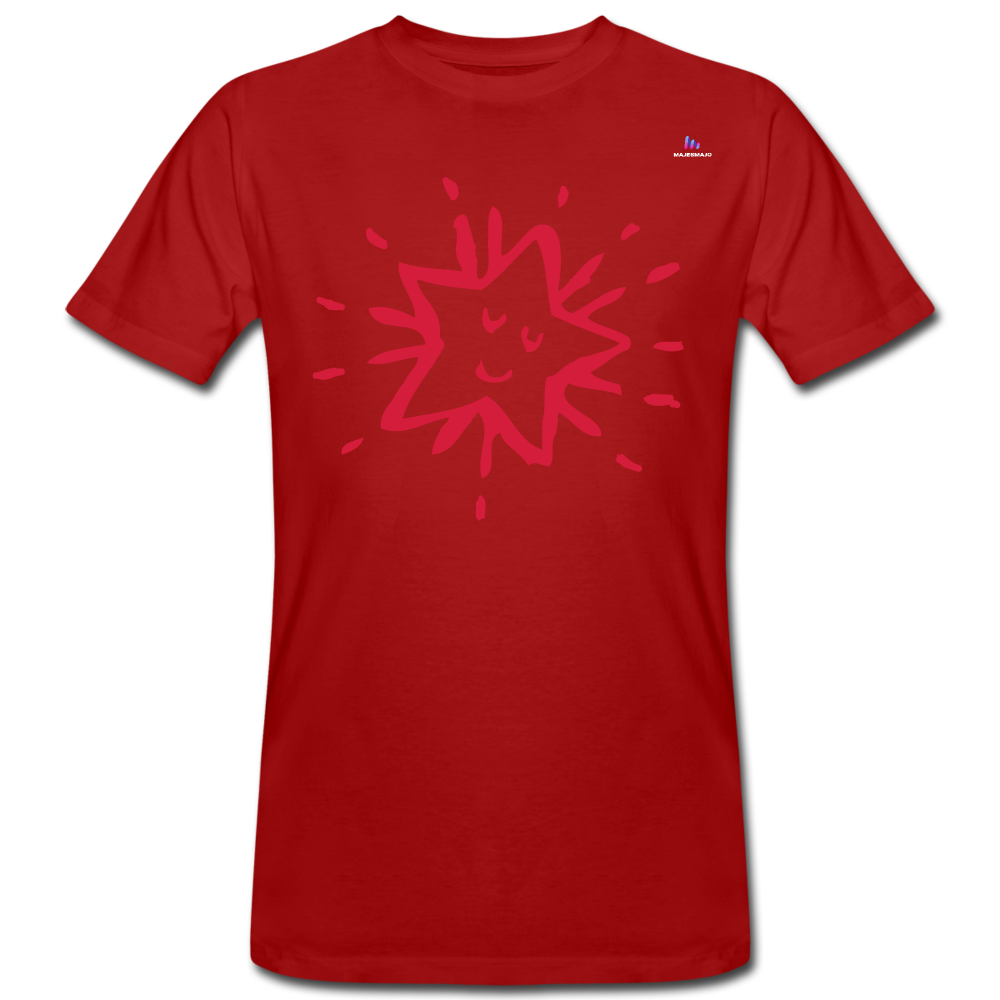 Camiseta ecológica"Star freexmas" - dark red