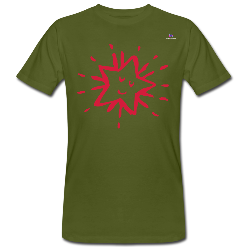 Camiseta ecológica"Star freexmas" - moss green