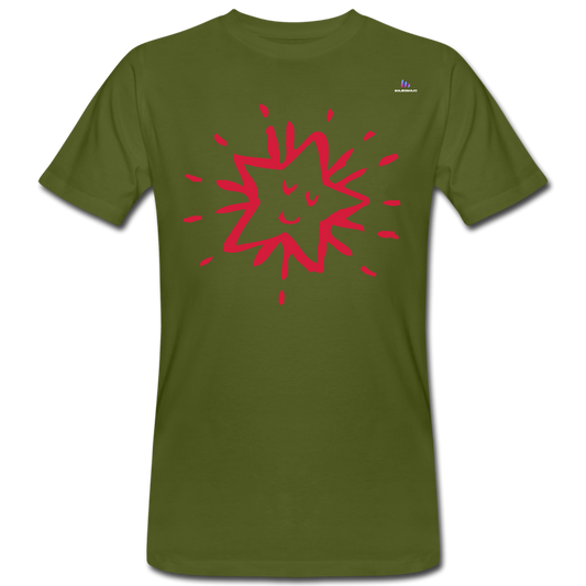 Camiseta ecológica"Star freexmas" - moss green