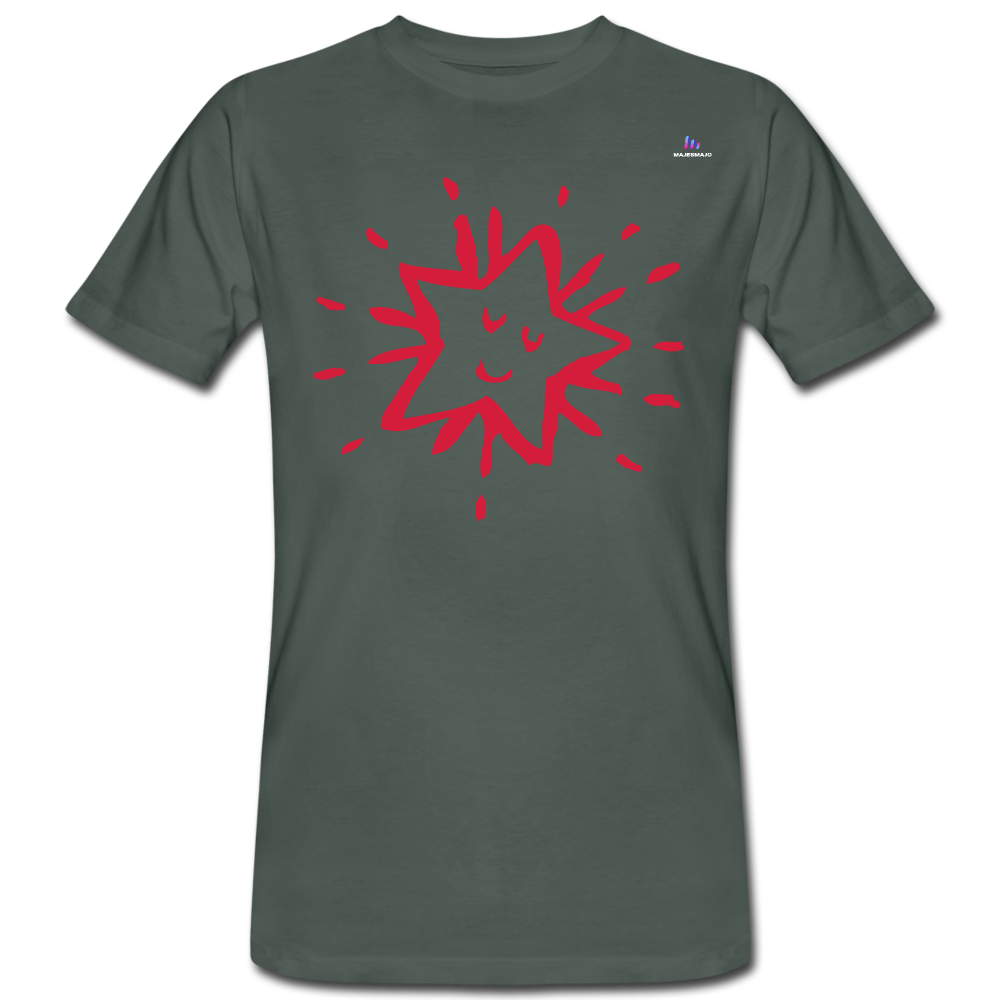 Camiseta ecológica"Star freexmas" - grey-green