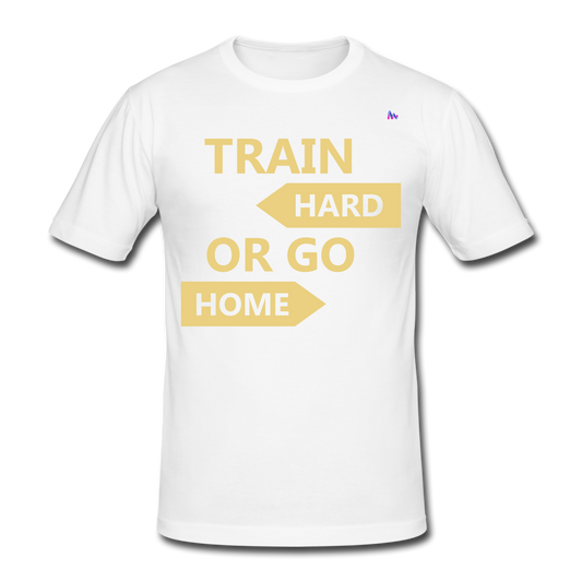 Camiseta pesada Gildan"Train hard 2" - white
