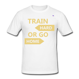 Camiseta pesada Gildan"Train hard 2" - white