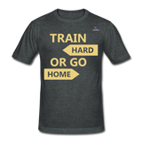 Camiseta pesada Gildan"Train hard 2" - dark heather grey