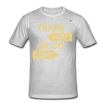 Camiseta pesada Gildan"Train hard 2" - heather grey