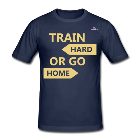 Camiseta pesada Gildan"Train hard 2" - navy