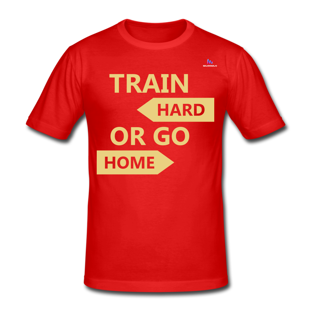 Camiseta pesada Gildan"Train hard 2" - red