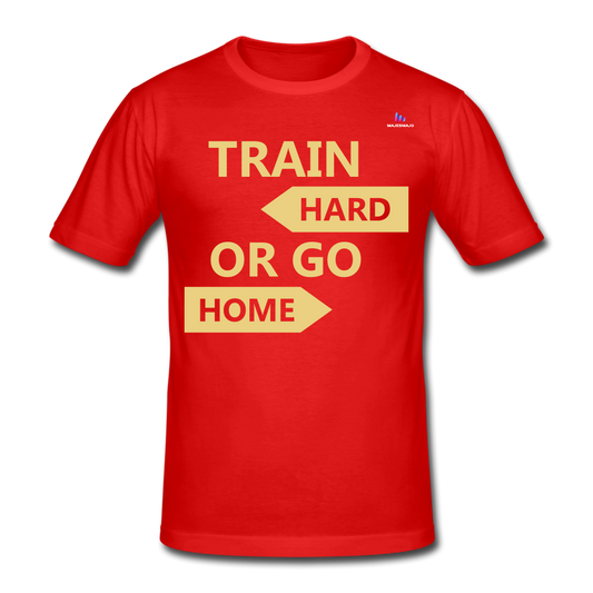 Camiseta pesada Gildan"Train hard 2" - red