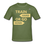 Camiseta pesada Gildan"Train hard 2" - military green