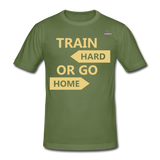 Camiseta pesada Gildan"Train hard 2" - military green