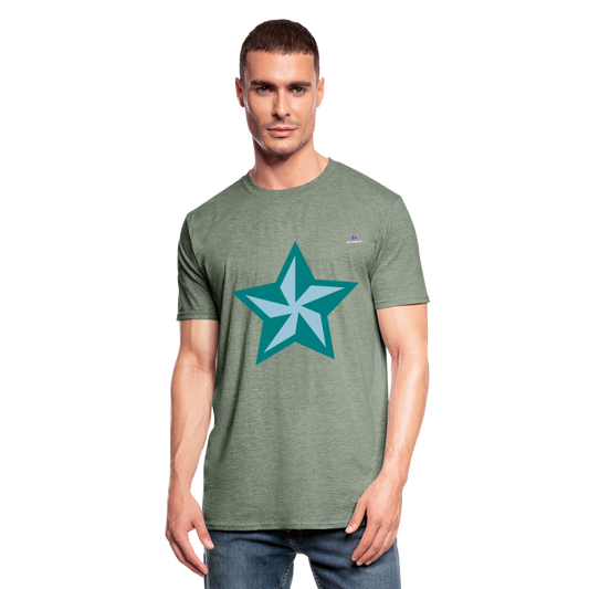 Camiseta en polialgodón unisex"star" - heather military green