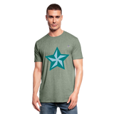 Camiseta en polialgodón unisex"star" - heather military green