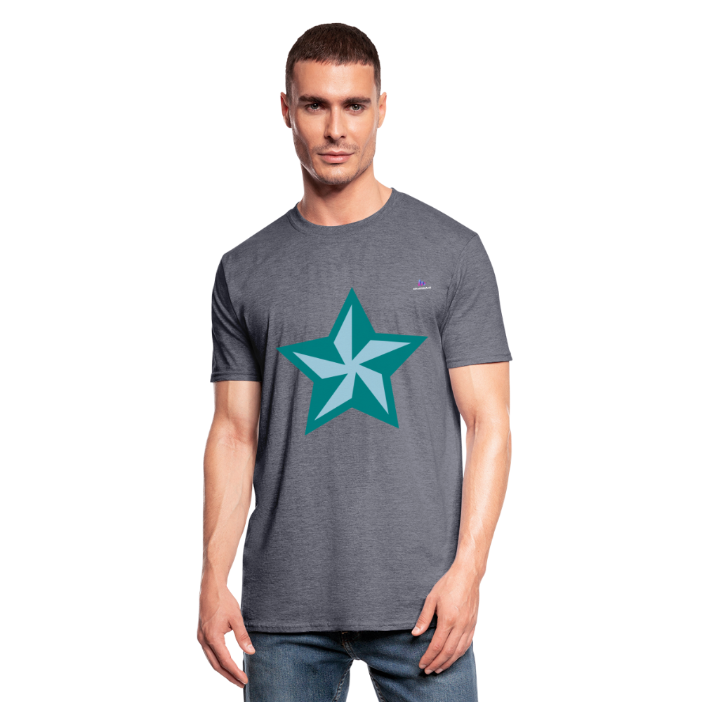 Camiseta en polialgodón unisex"star" - heather navy