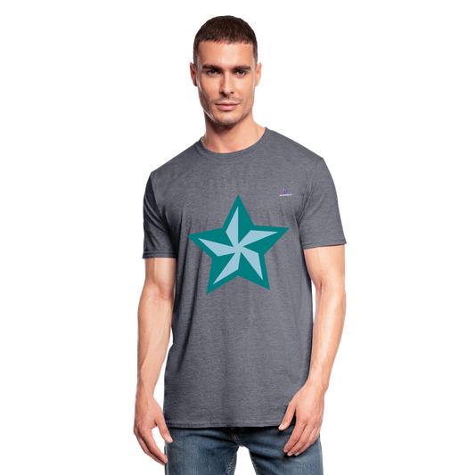 Camiseta en polialgodón unisex"star" - heather navy