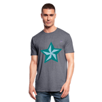 Camiseta en polialgodón unisex"star" - heather navy