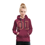 Sudadera con capucha premium"Football heart 2" - bordeaux