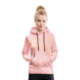 Sudadera con capucha premium"Football heart 2" - crystal pink