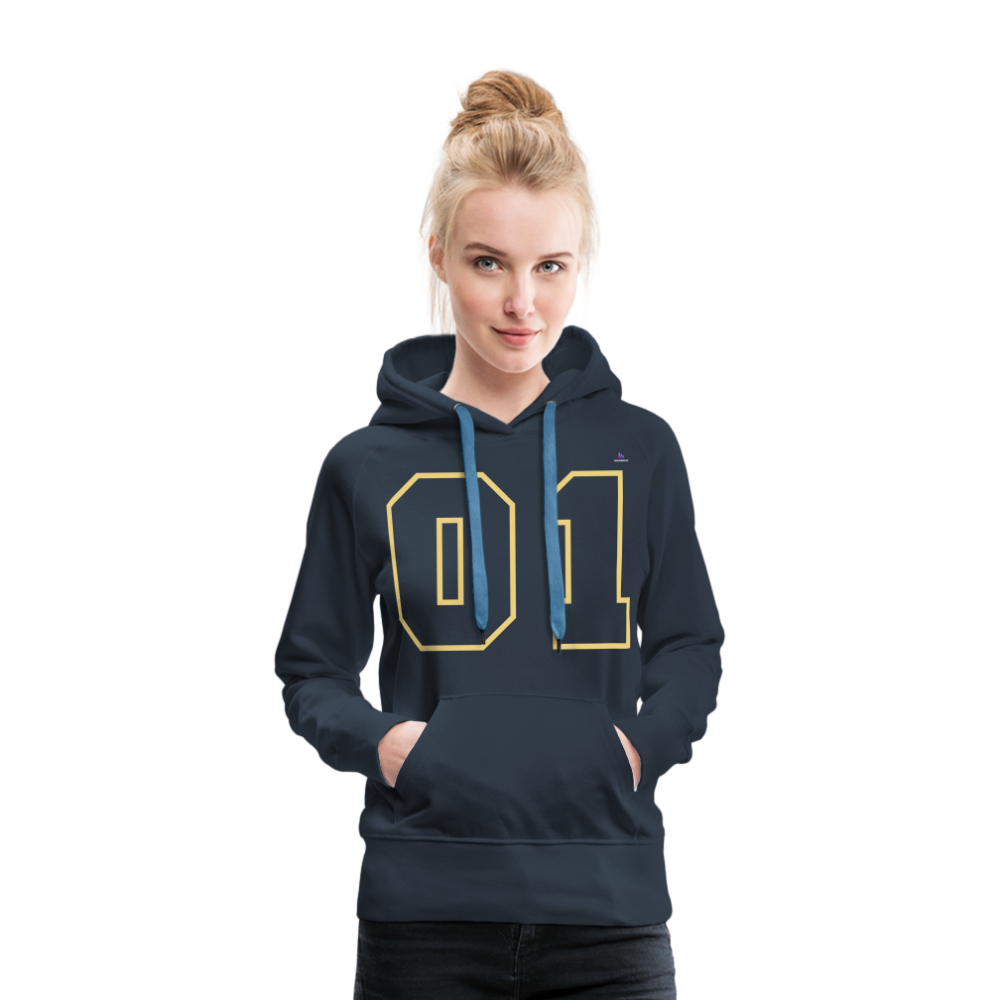 Sudadera con capucha premium"Football heart 2" - navy