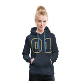 Sudadera con capucha premium"Football heart 2" - navy