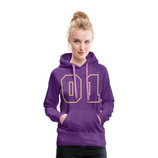 Sudadera con capucha premium"Football heart 2" - purple