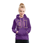 Sudadera con capucha premium"Football heart 2" - purple