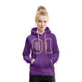 Sudadera con capucha premium"Football heart 2" - purple