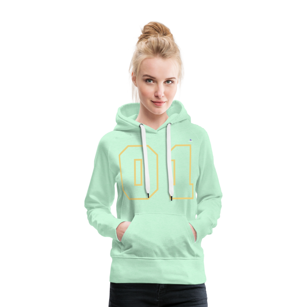 Sudadera con capucha premium"Football heart 2" - light mint