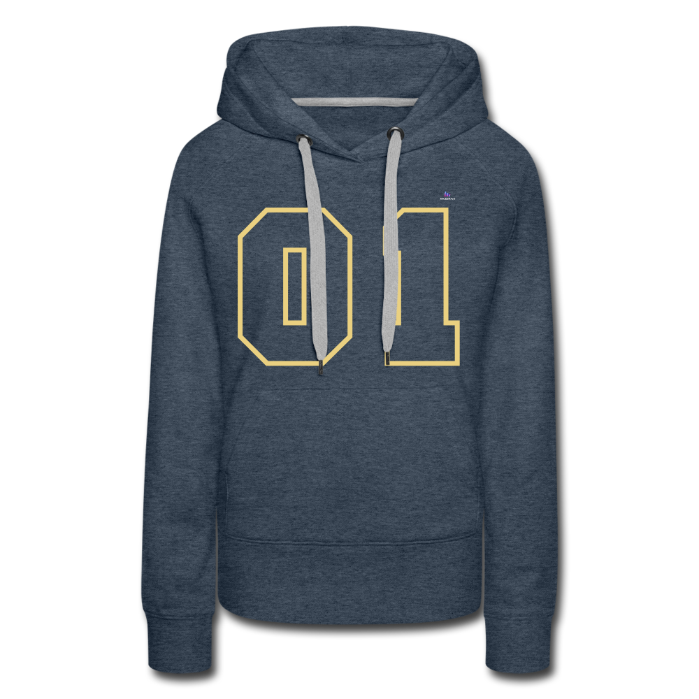 Sudadera con capucha premium"Football heart 2" - heather denim