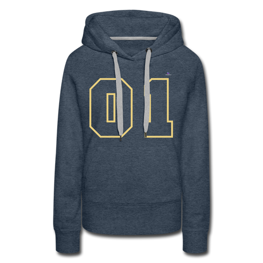 Sudadera con capucha premium"Football heart 2" - heather denim