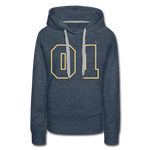 Sudadera con capucha premium"Football heart 2" - heather denim