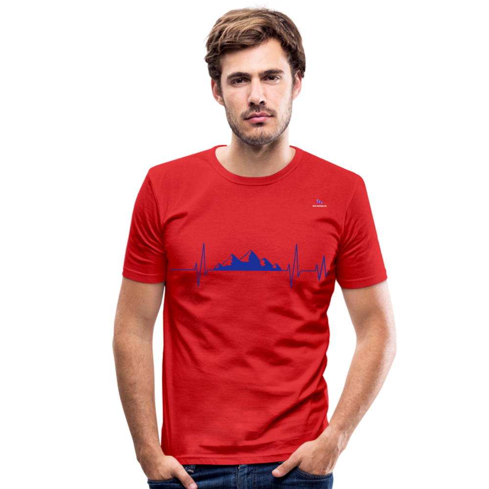 Camiseta ajustada"frequency" - red