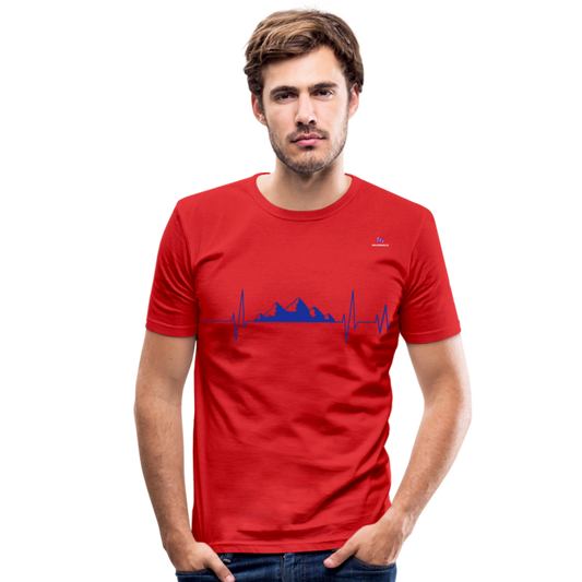 Camiseta ajustada"frequency" - red