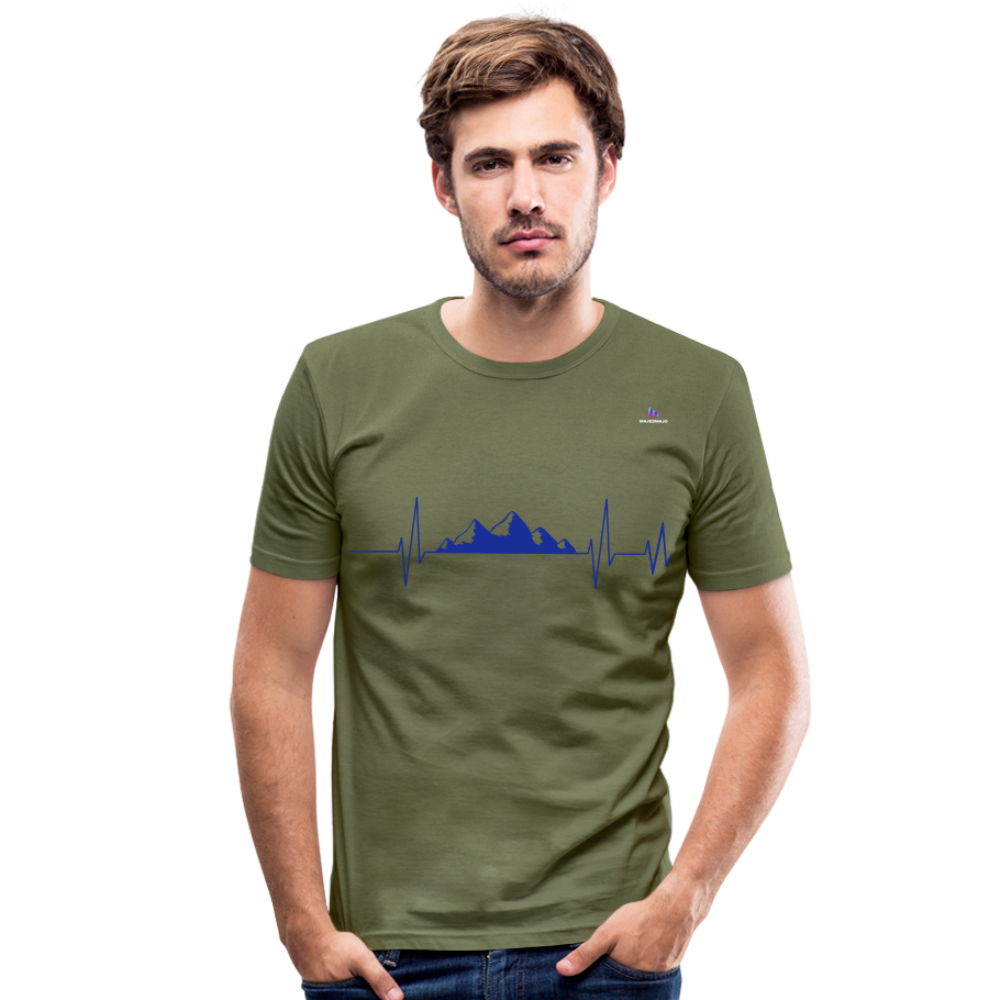 Camiseta ajustada"frequency" - khaki green