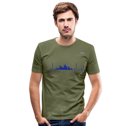 Camiseta ajustada"frequency" - khaki green