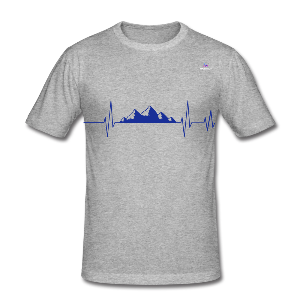 Camiseta ajustada"frequency" - heather grey