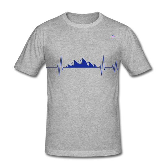 Camiseta ajustada"frequency" - heather grey