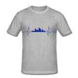 Camiseta ajustada"frequency" - heather grey