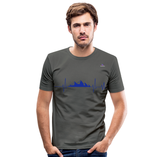 Camiseta ajustada"frequency" - graphite grey