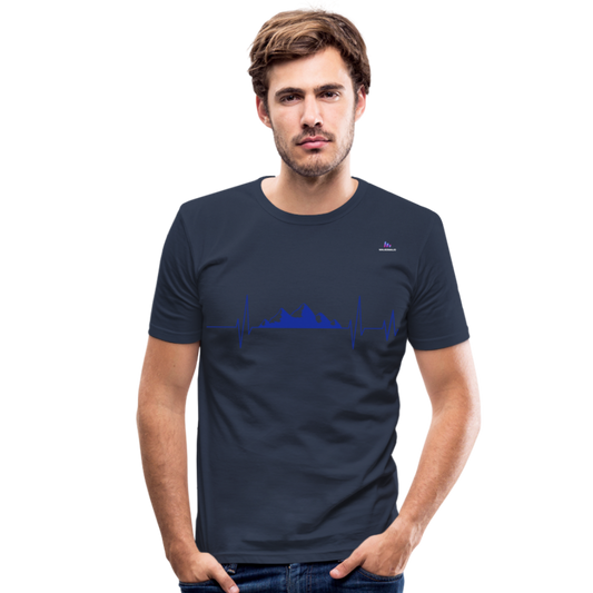 Camiseta ajustada"frequency" - navy
