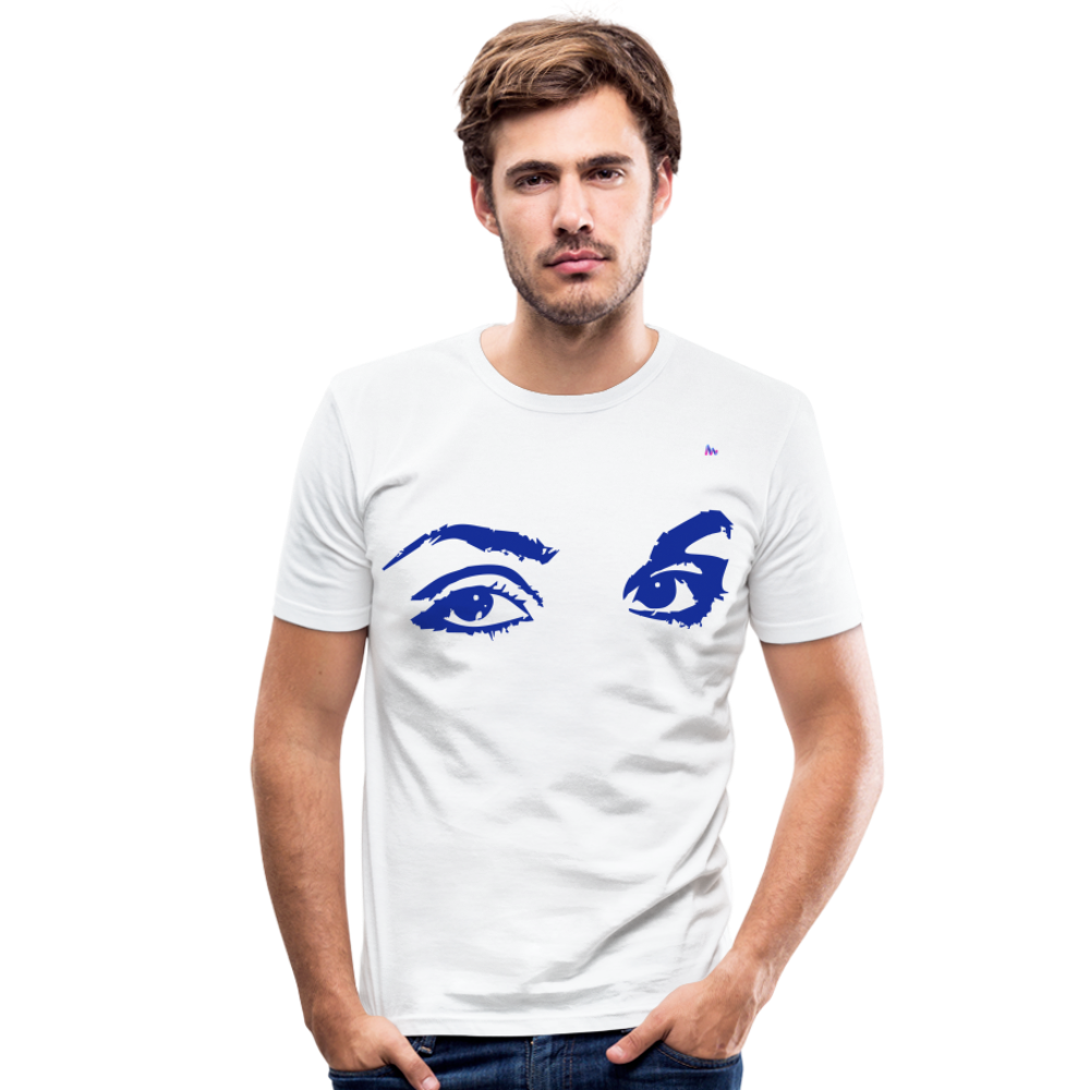 Camiseta ajustada"eyes" - white