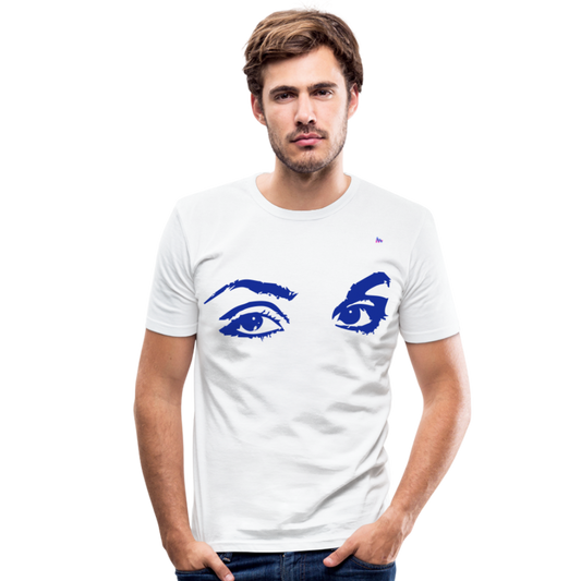 Camiseta ajustada"eyes" - white
