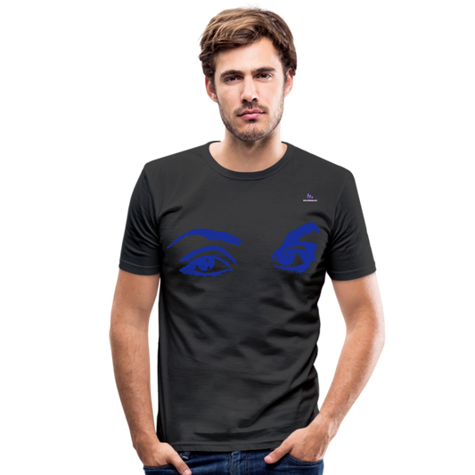 Camiseta ajustada"eyes" - black