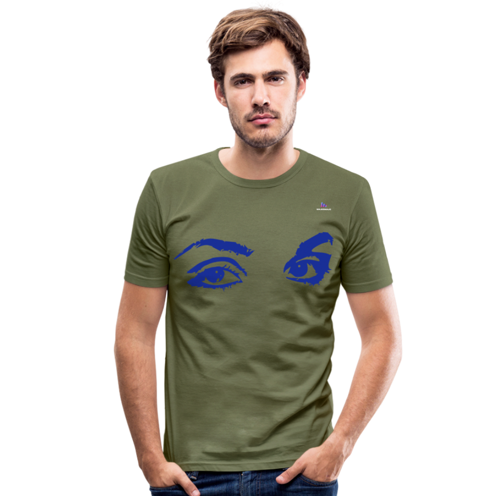 Camiseta ajustada"eyes" - khaki green