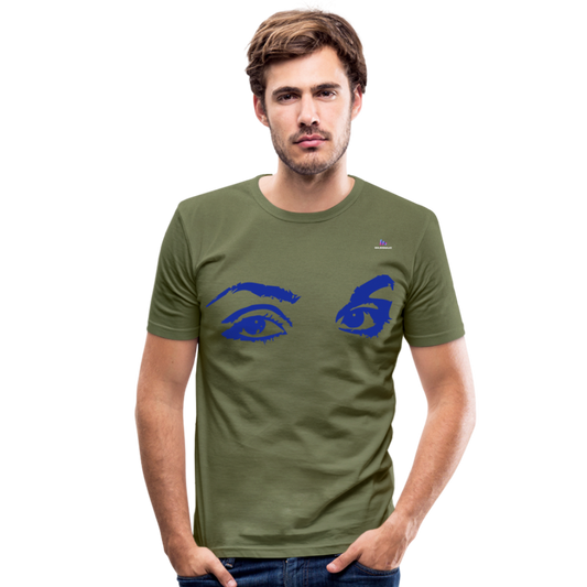 Camiseta ajustada"eyes" - khaki green