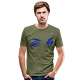 Camiseta ajustada"eyes" - khaki green